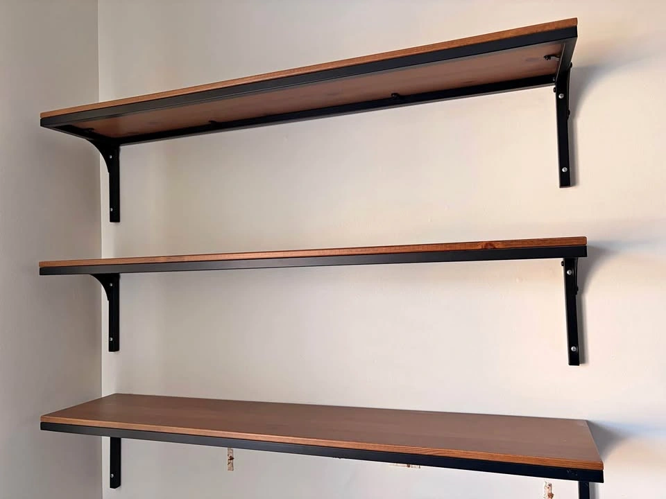 IKEA Fjallbo Desk and Wall Shelves