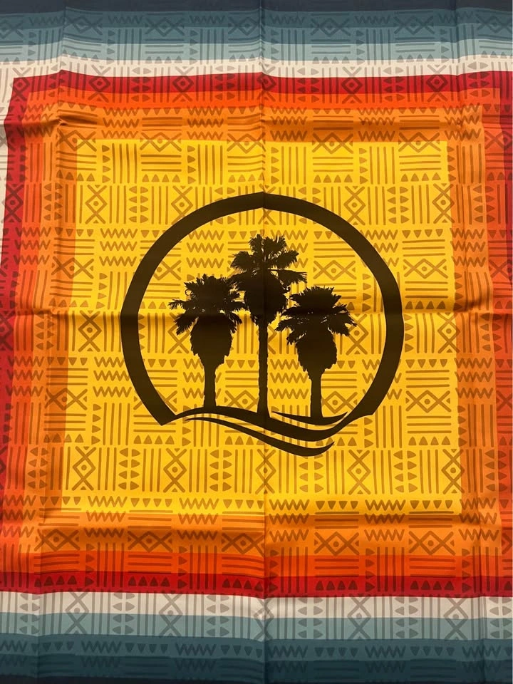 Tropical Palm Springs Palm Tree Geometric Print Scarf Bandanna - photo 2