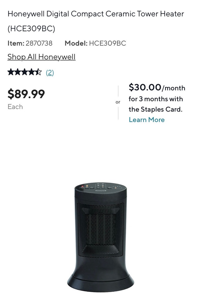 Honeywell heater - photo 2