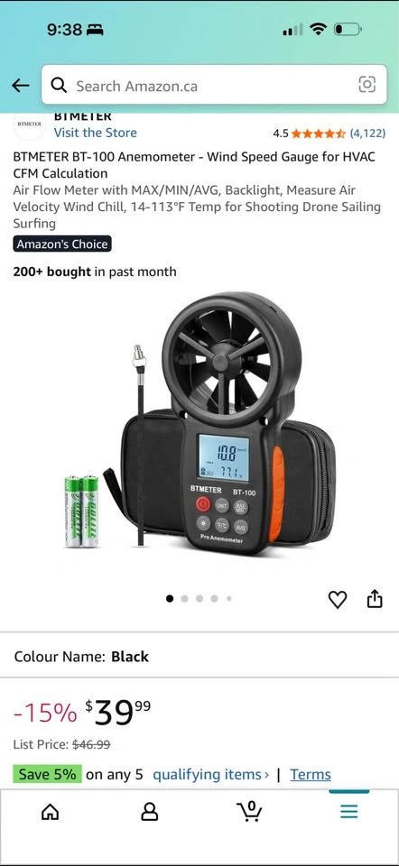 AOPUTTRIVER AP-007-APP Digital Anemometer - photo 2