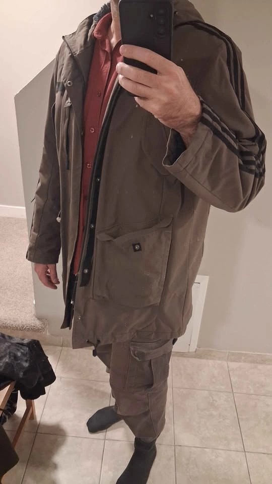 Adidas Olive Green Parka Jacket, XL, mens - photo 2