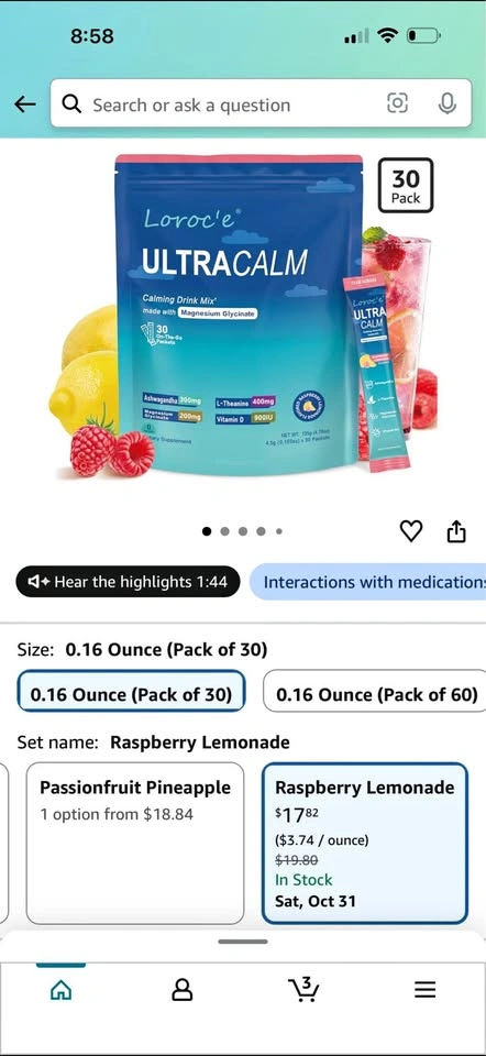 Loroc'e ULTRACALM Calming Drink Mix
