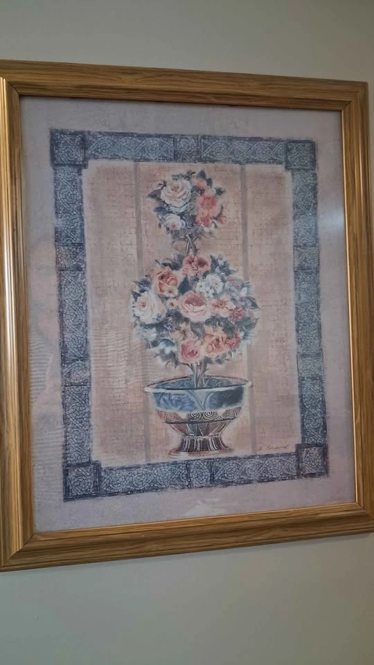 Framed Floral Still Life Art Print - photo 3