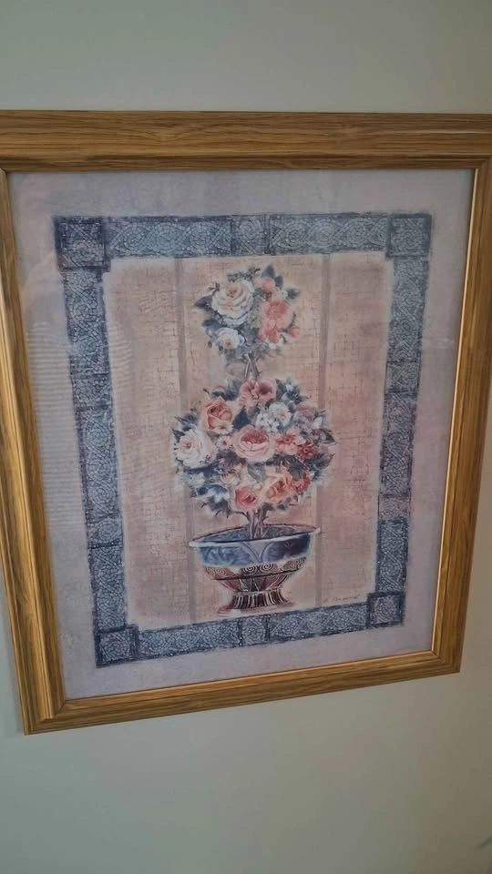 Framed Floral Still Life Art Print - photo 4