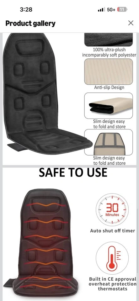 COMFIER 10 Motors Massage Cushion With Heat - photo 3