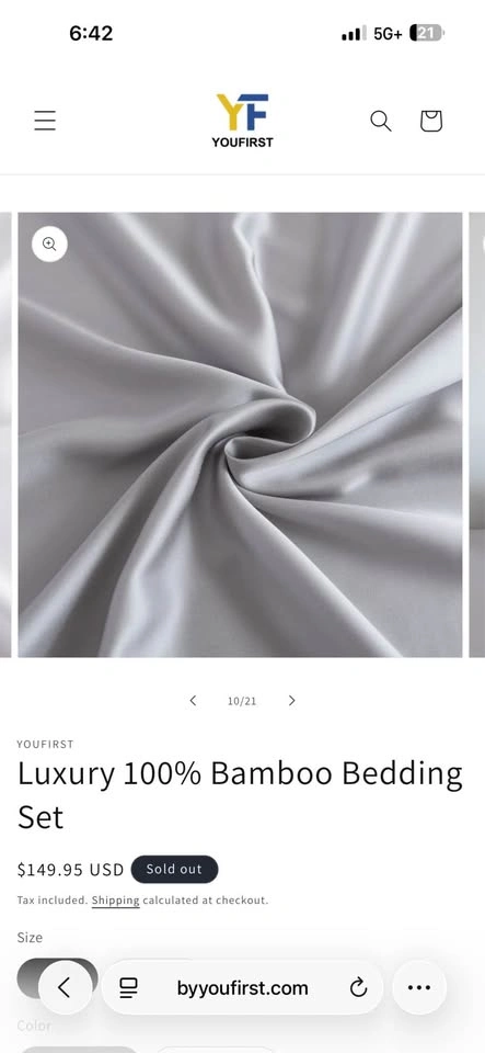YF luxury bamboo bedding set - photo 4