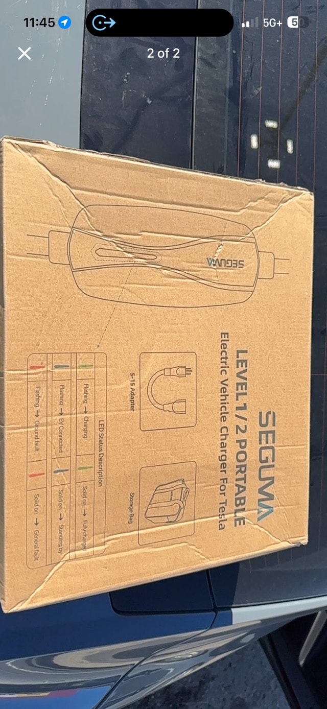 SEGUMA Level 1/2 Portable Electric Vehicle Charger For Tesla