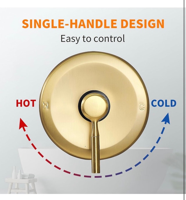 Tub Shower Faucet Set with 6-Inch Rain Shower Head - photo 4