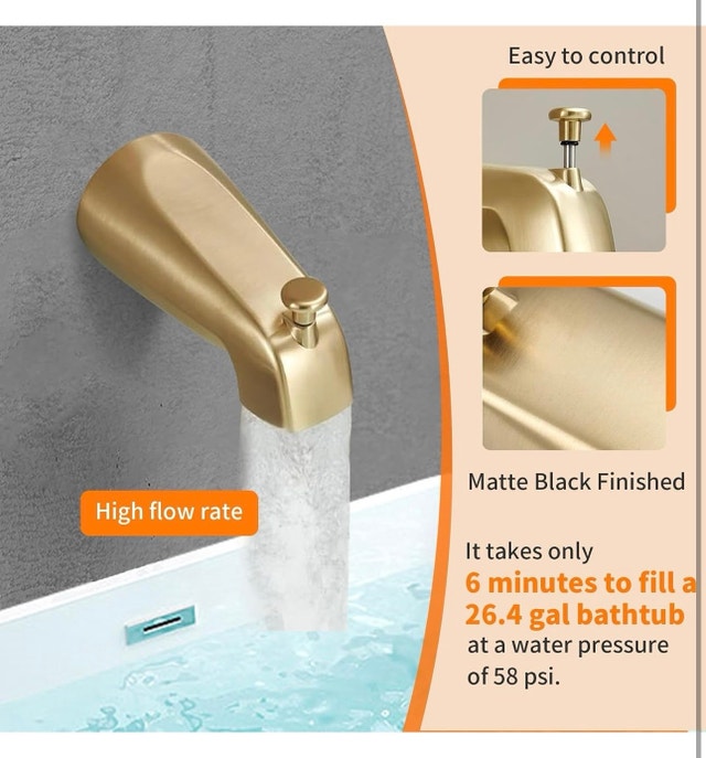 Tub Shower Faucet Set with 6-Inch Rain Shower Head - photo 5