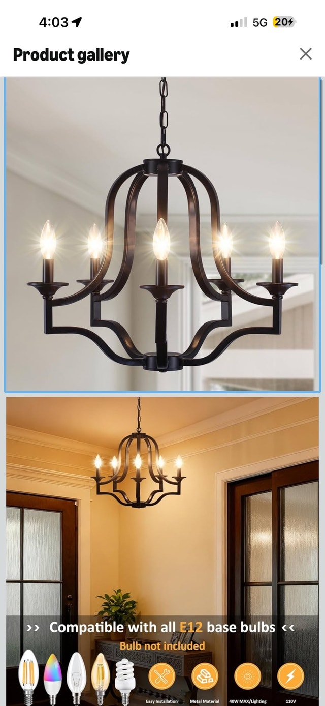 black chandelier light - photo 2