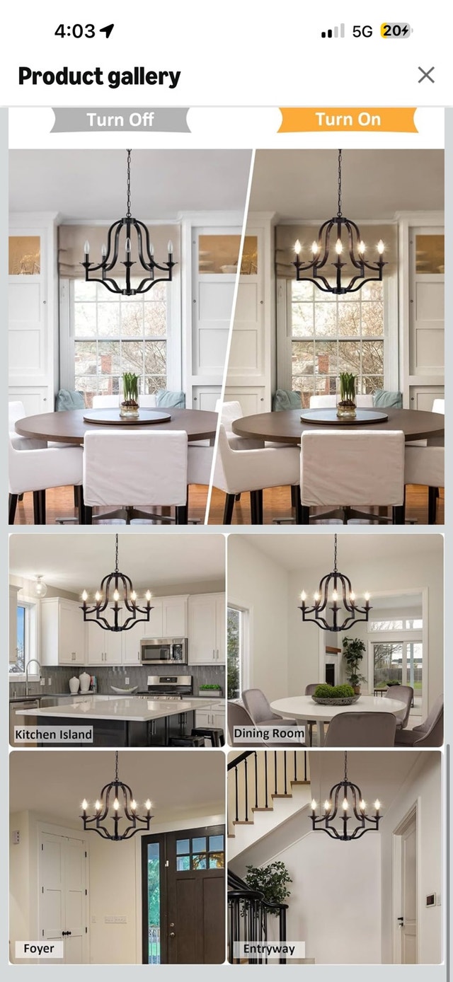 black chandelier light - photo 5