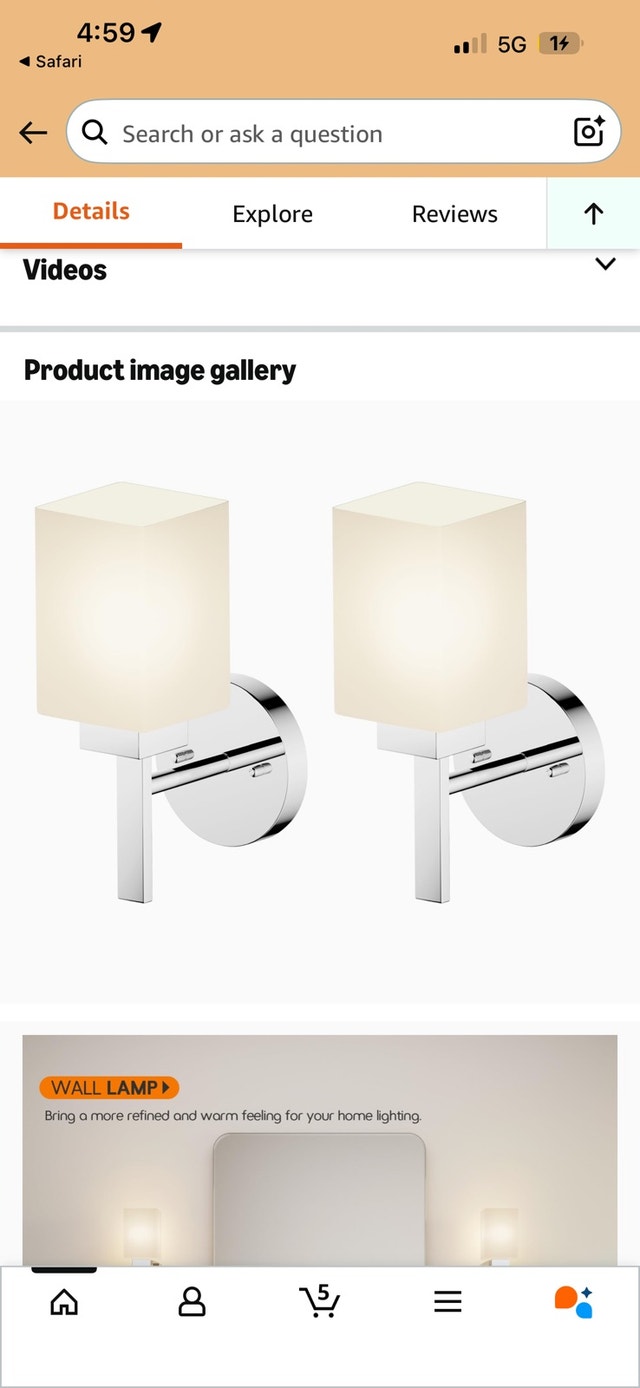 Aoneon Sconce Light Fixtures New in Box
