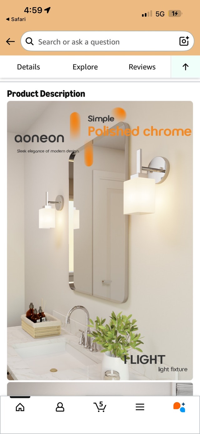 Aoneon Sconce Light Fixtures New in Box - photo 2