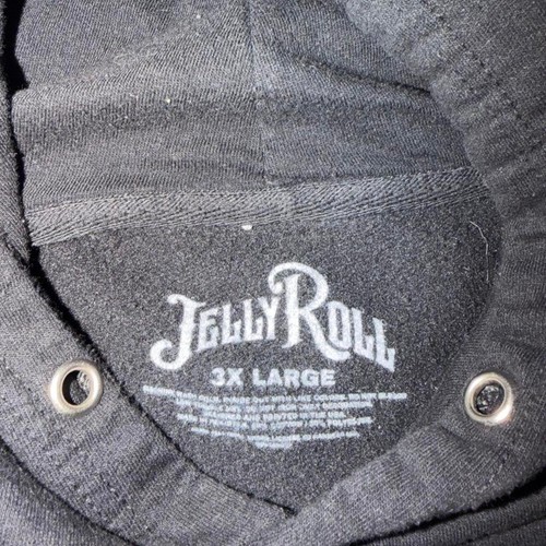 Jelly Roll Beautifully Broken Tour Hoodie Black Skull Crown Men' - photo 3