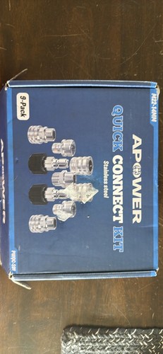 APOWER 9-Pack Stainless Steel Pressure Washer Quick Connect Adap