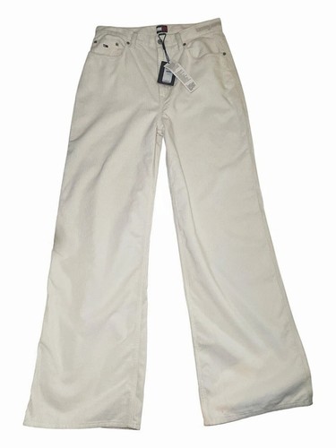 Tommy Jeans Claire High-Rise Wide Leg Corduroy White Waist 29