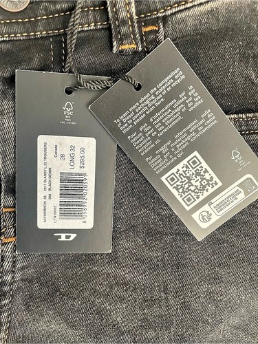 Diesel Super Skinny Slandy Black Jeans sz 28x32 NWT - photo 2