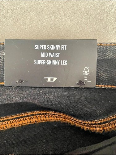 Diesel Super Skinny Slandy Black Jeans sz 28x32 NWT - photo 3