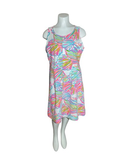 Lilly Pulitzer Felicity Dress Resort White Shellabrate sz L