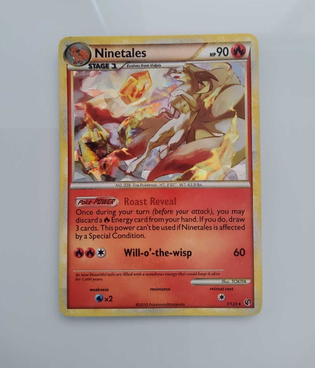 2010 Ninetales 7/123 Cracked Ice Pokemon (SYMBOL ERROR)
