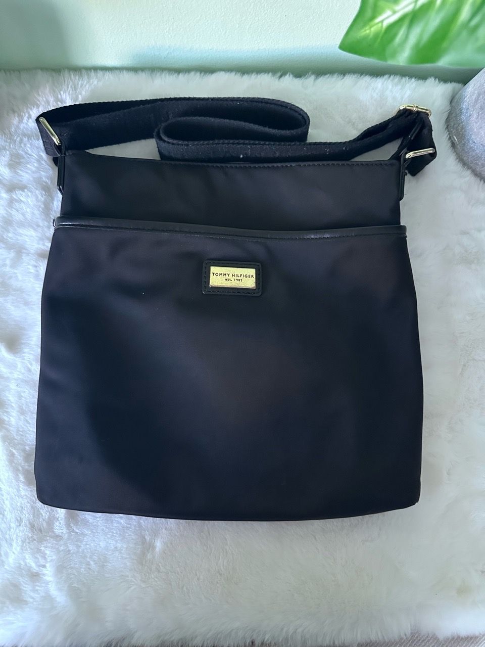 Tommy Hilfiger Black Nylon Crossbody Bag