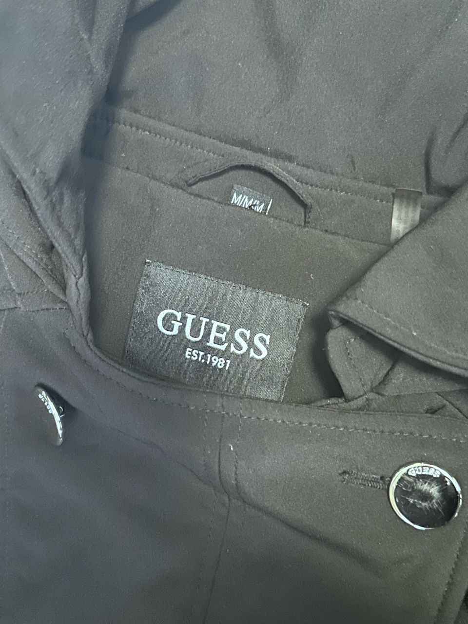 Black Double-Breasted Hooded Coat - photo 3