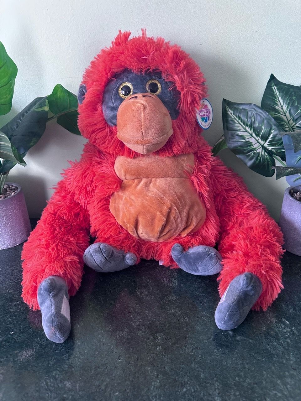 NANCO Large Red Orangutan Stuffed Plush Toy
