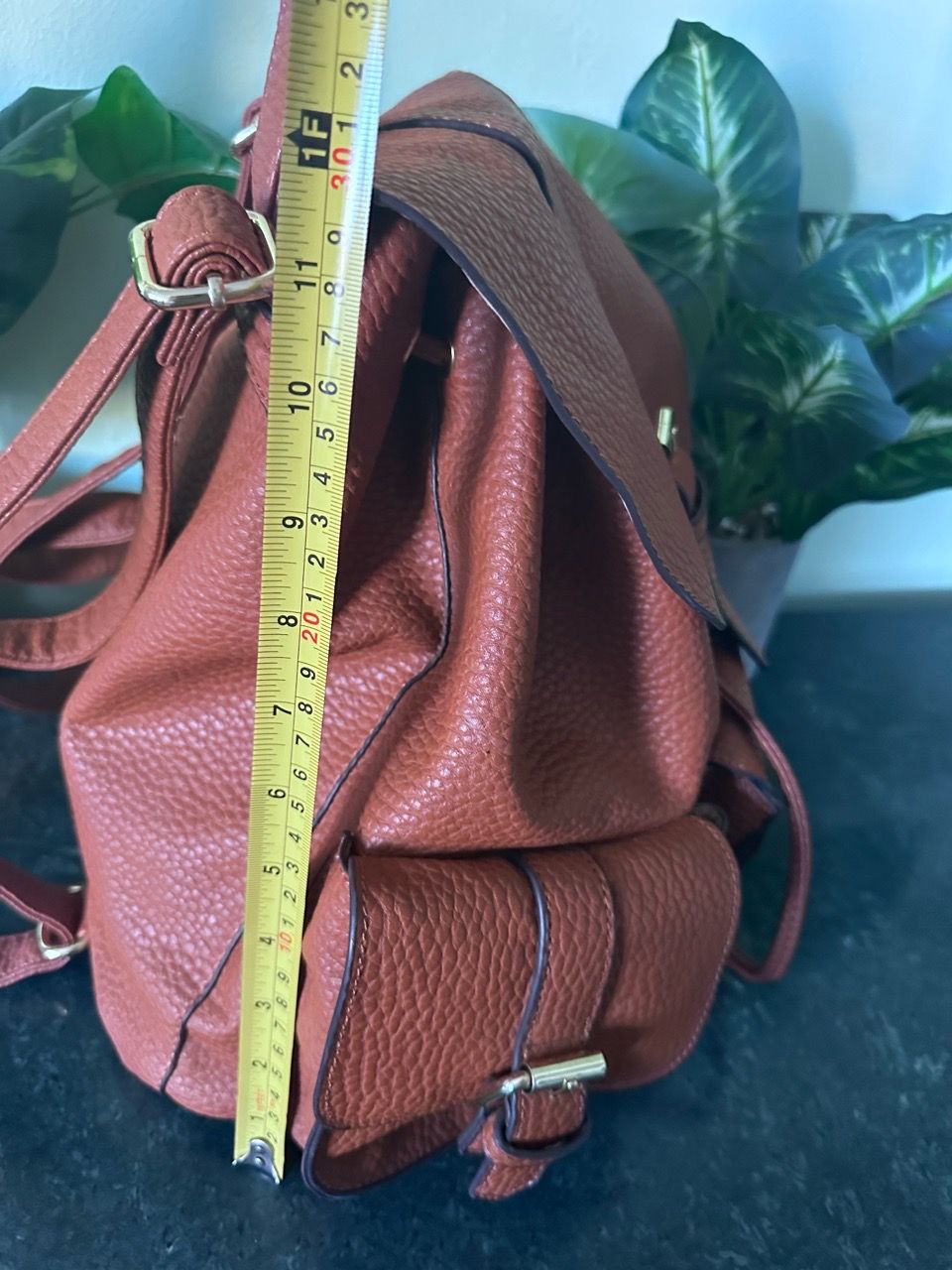 Pebbled Leather Drawstring Backpack - photo 4