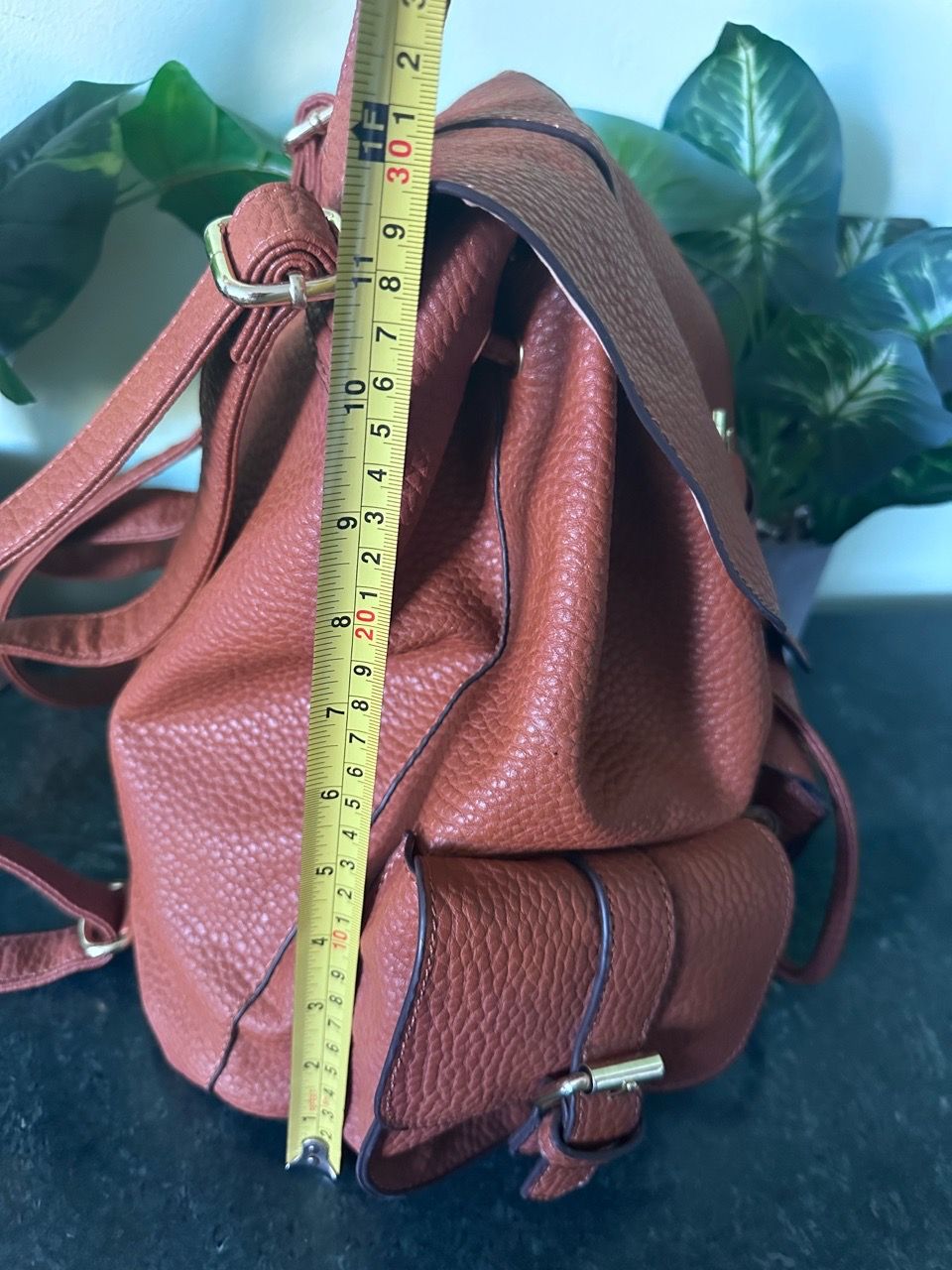Pebbled Leather Drawstring Backpack - photo 5