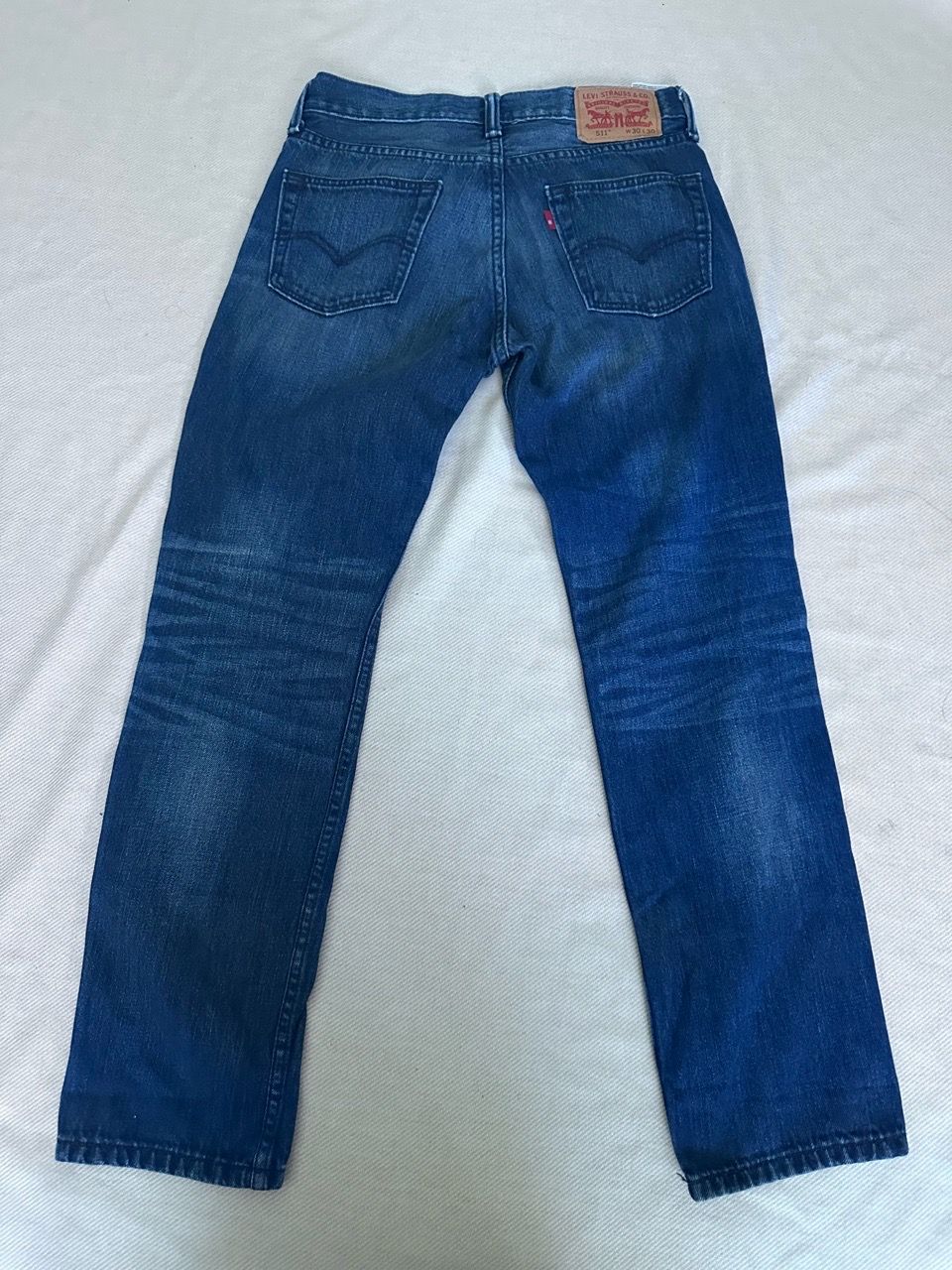 Blue Distressed Denim Jeans - photo 3
