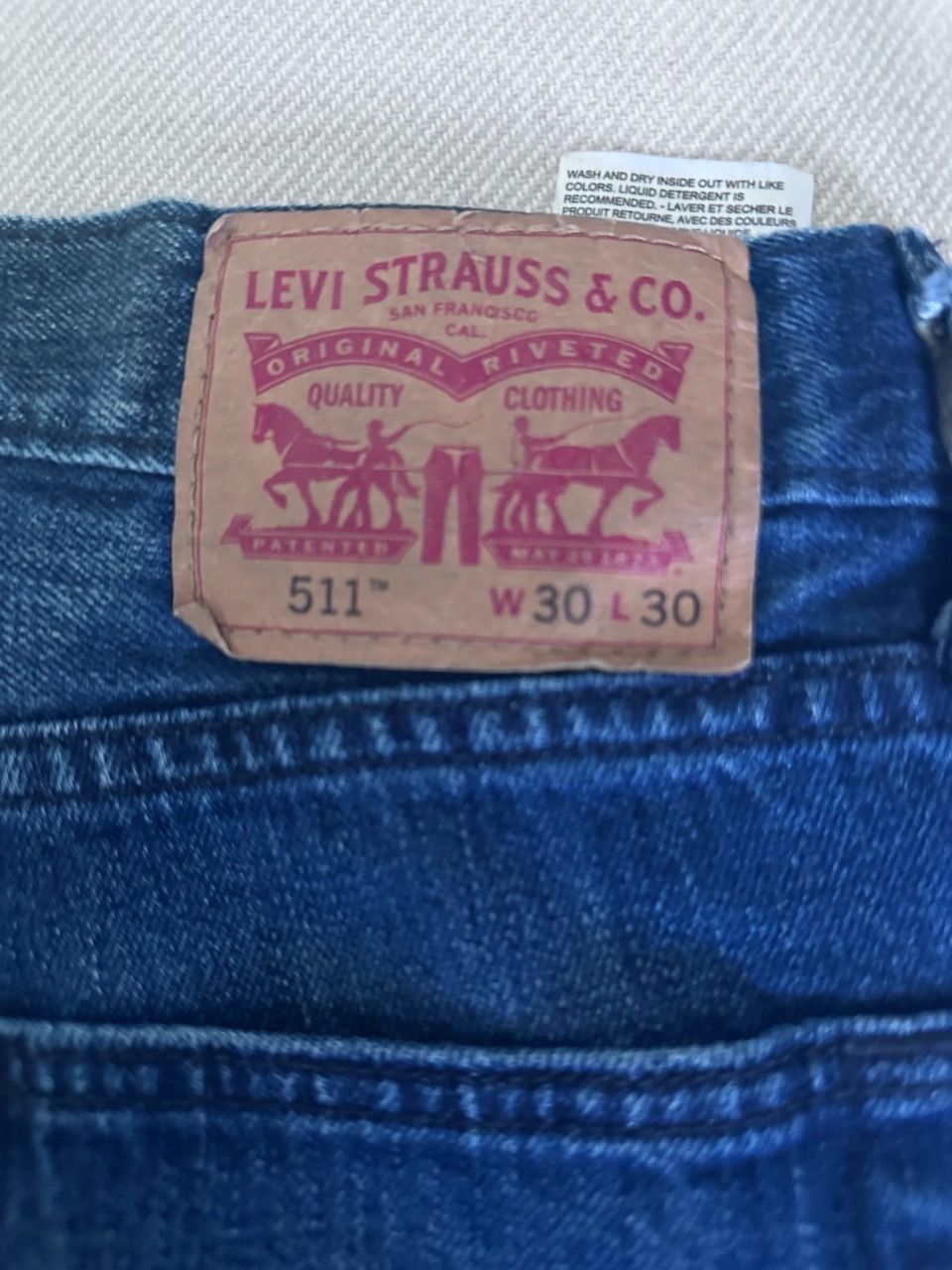 Blue Distressed Denim Jeans - photo 4
