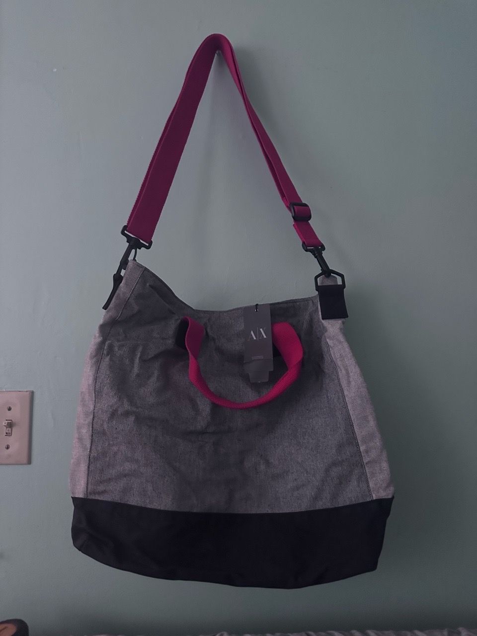 Armani Exchange Canvas Tote Bag