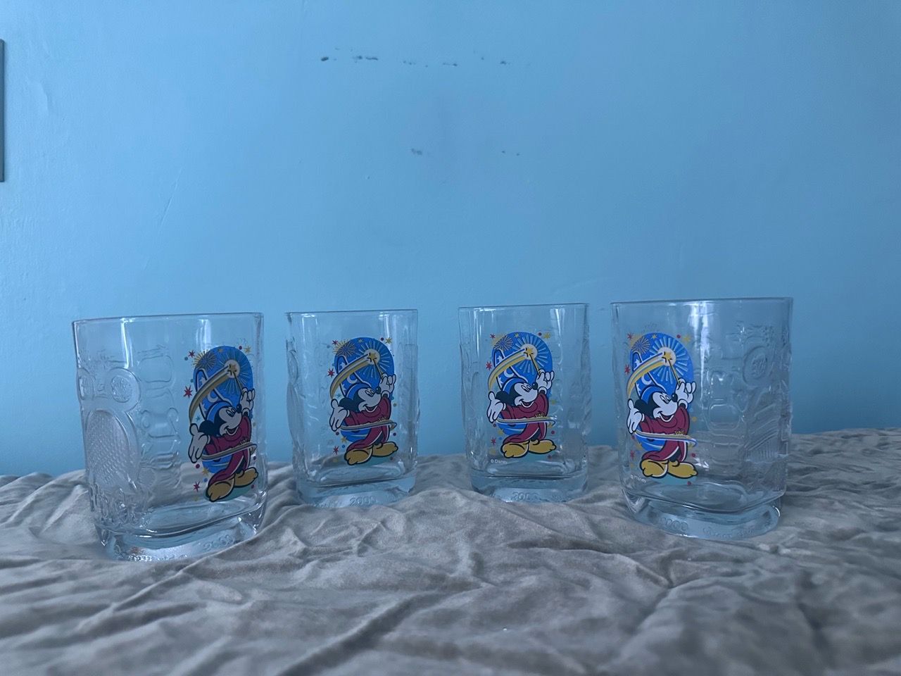 Disney Mickey Mouse Sorcerer Glass Set of 4