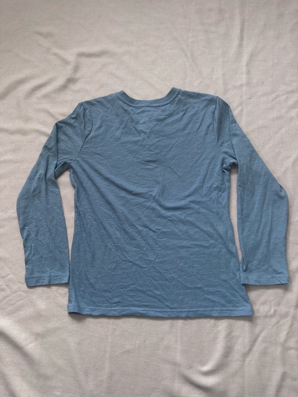 Blue Long Sleeve Henley Shirt - photo 2