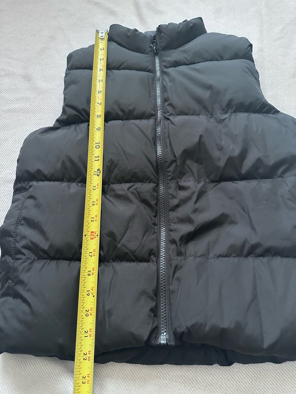 Black Puffer Vest with Zip Front - photo 5