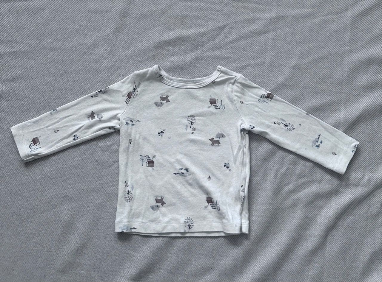 Baby Long Sleeve Shirt with Nature Print