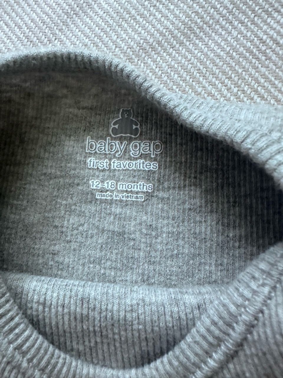 Gray Long Sleeve Baby Bodysuit - photo 2