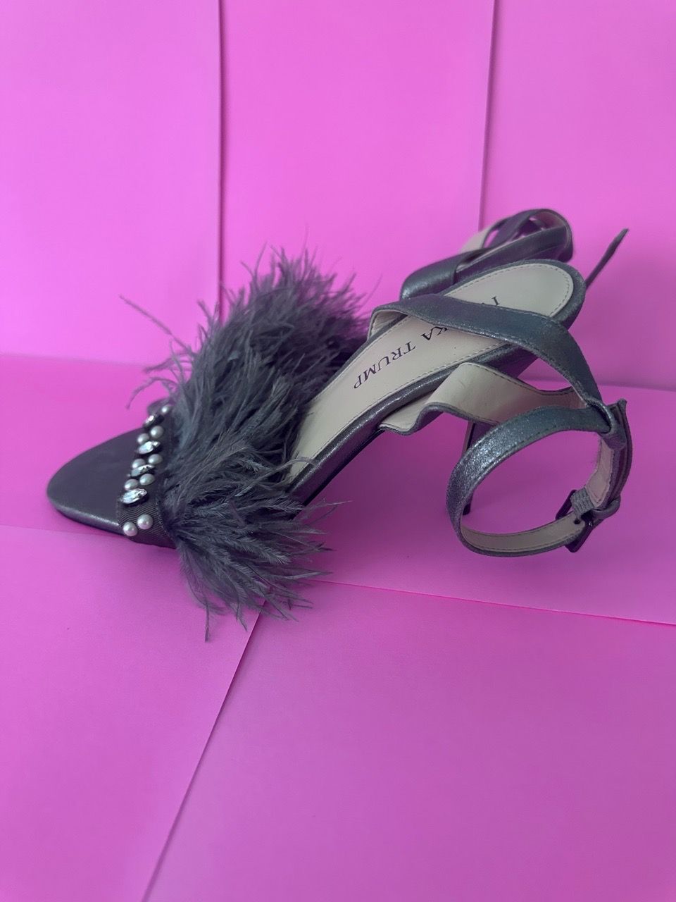 Ivanka Trump Feather & Jewel Heeled Sandals - photo 4
