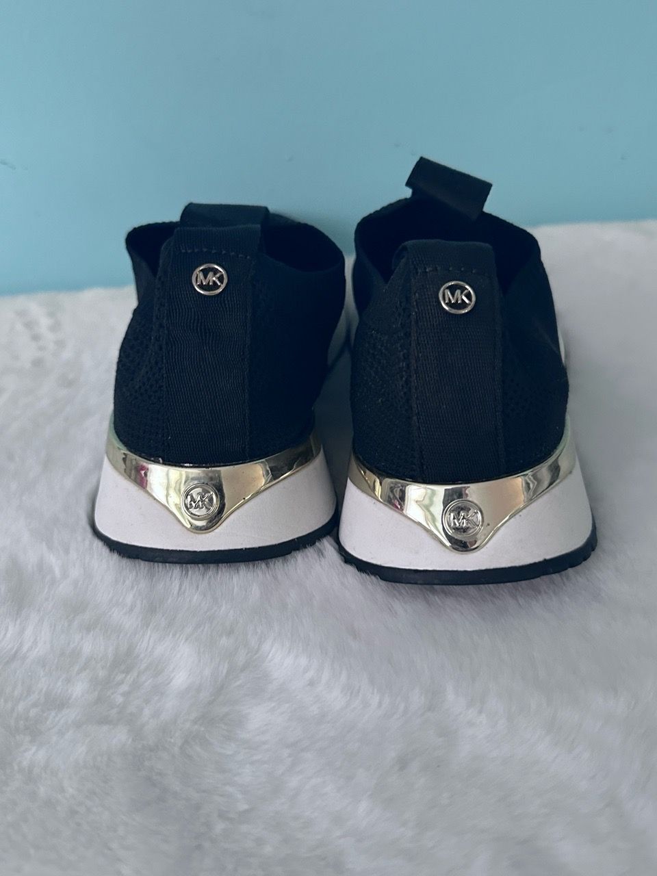 Black Knit Slip-On Sneakers White Sole - photo 4