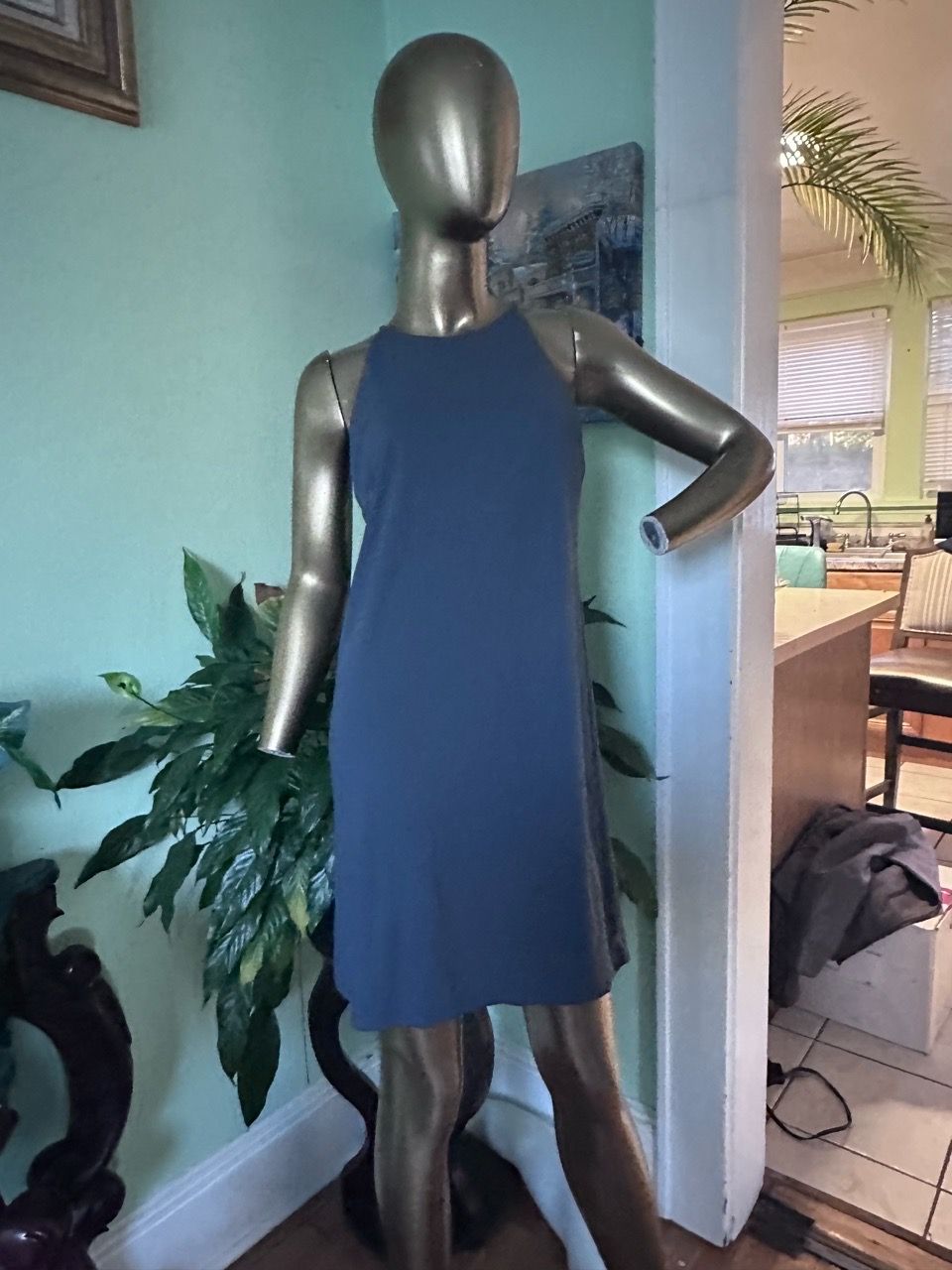 Blue Sleeveless Shift Dress - photo 2