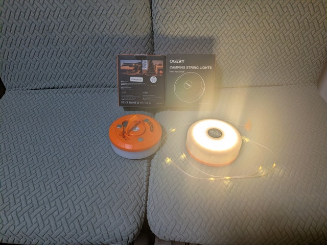 TWO Rechargeable Camping String Lights – 32.8ft