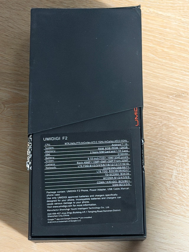 UMIDIGI F2 Smart Phone 6GB/128GB - photo 2