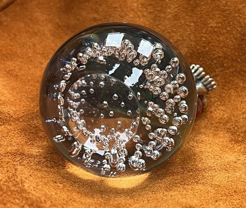 Vintage George Good Style Pewter Clown Art Glass Paperweight - photo 5