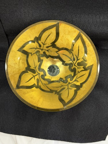 Sergio Beuno Signed Hand blown Art Glass Bowl With 24k Gold - photo 2