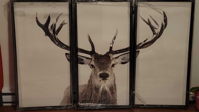 NEW 3-Pc Stag Wall Art (22"x42" each) - Park Road Furniture - photo 2