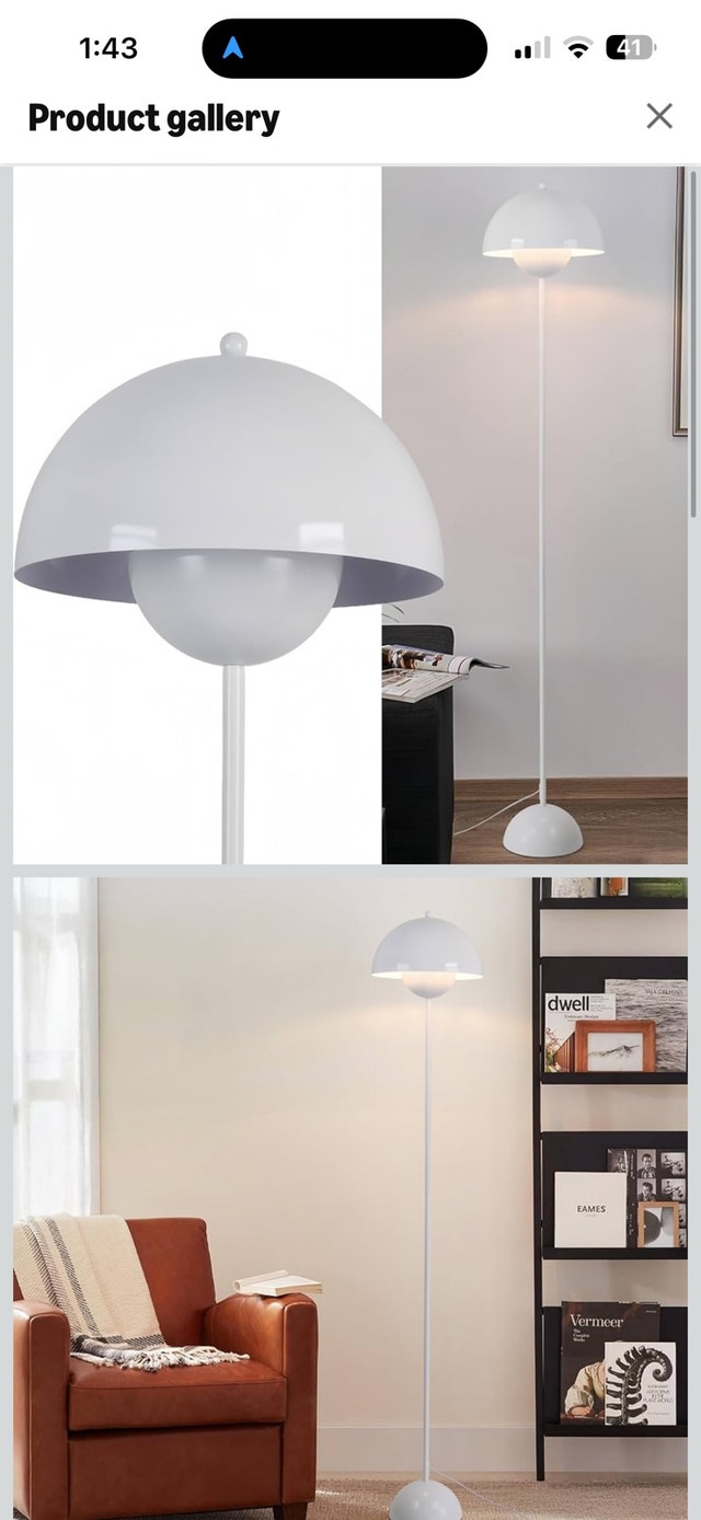 Mid-Century Modern Metal Bud Floor Lamp