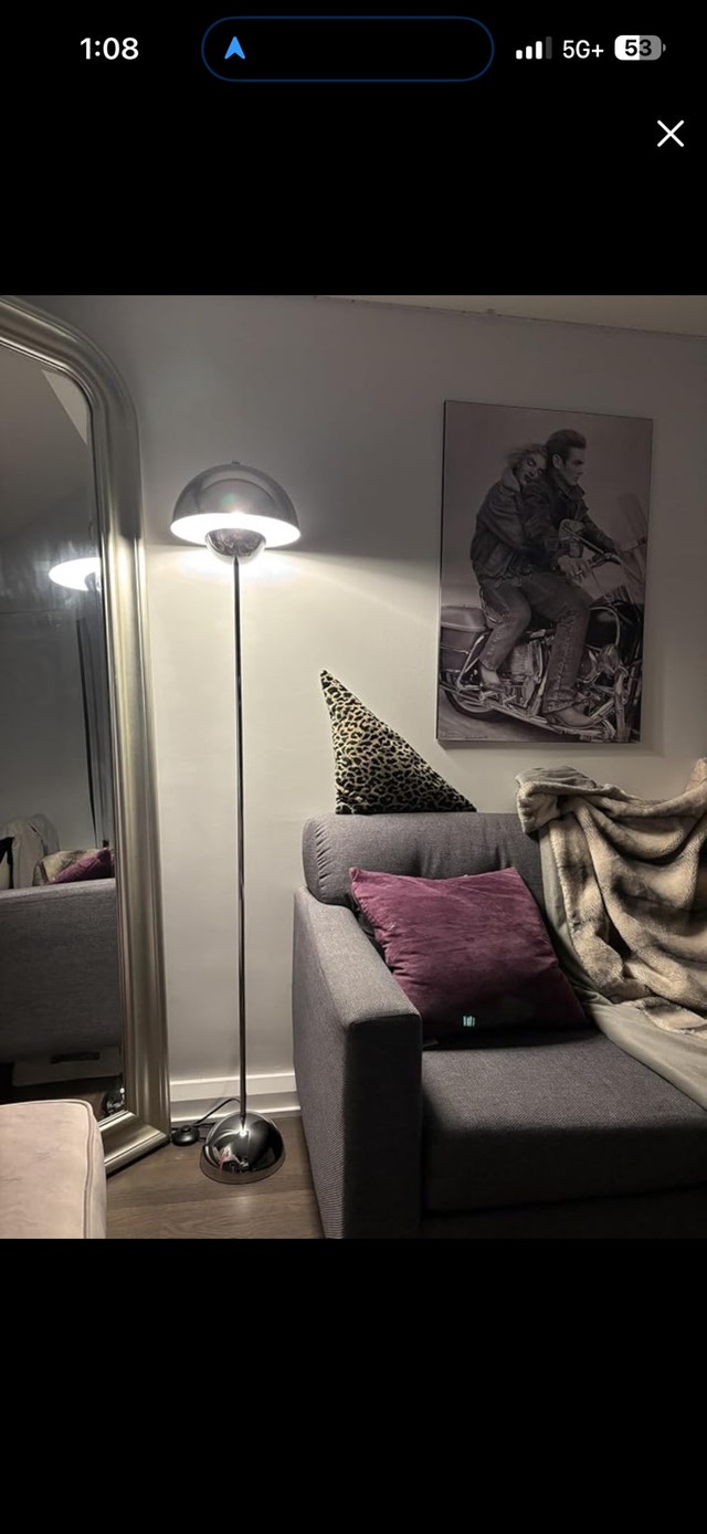 Mid-Century Modern Metal Bud Floor Lamp - photo 4