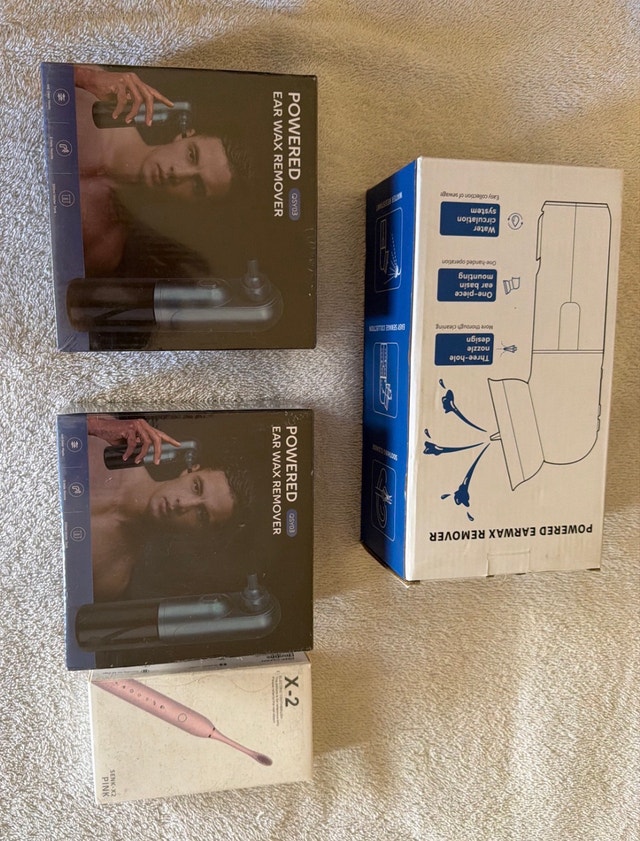 Ear Wax Removers + Electric Toothbrush Bundle — New (3+1)