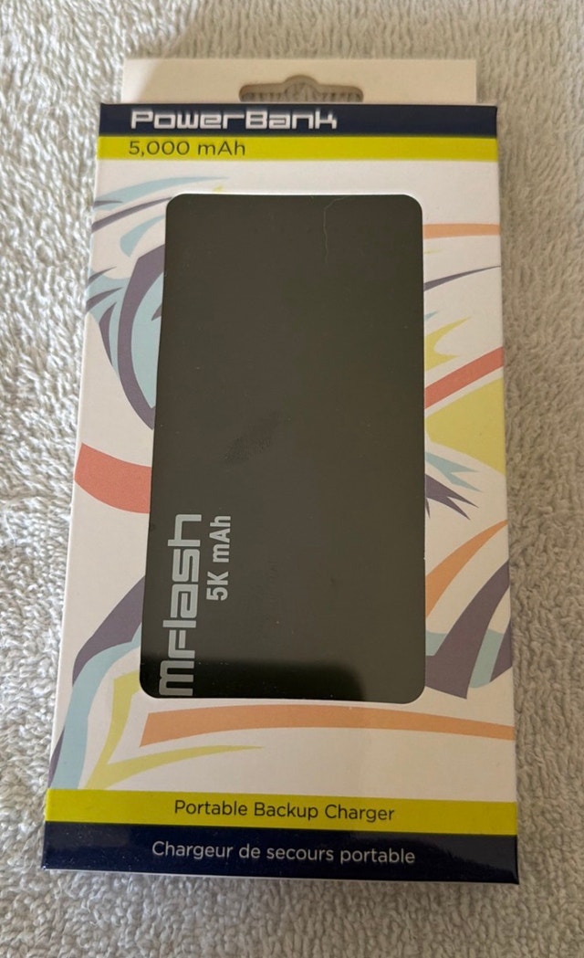 mFlash 5,000 mAh Power Banks — Lot of 5, New in Box