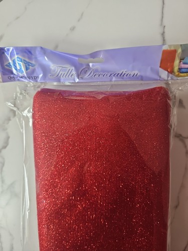 Tulle Decoration Red 54x 10 YDS